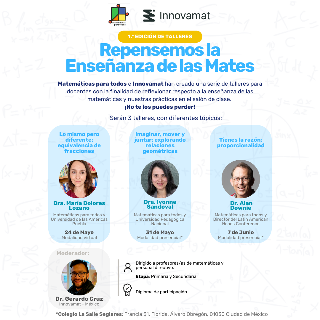 Repensemos la enseñanza de las matemáticas (Single - 1 Taller)